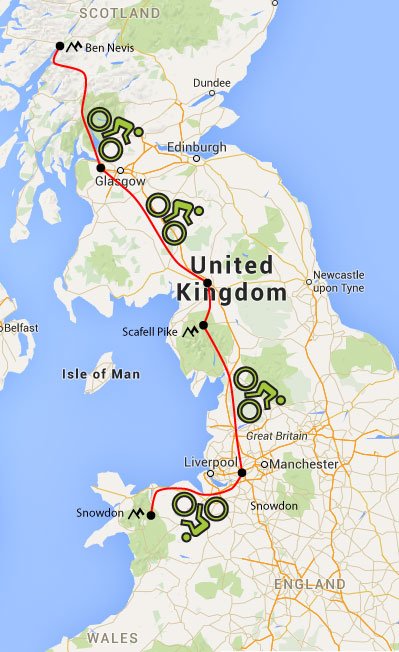 3 peaks cycle challenge